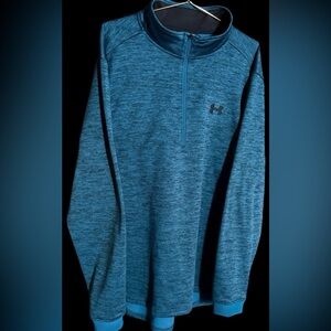 Under Armour Teal/Blue ColdGear Pullover Quarter-Zip Mens XXL